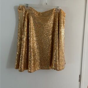 Twik Gold Sequin Skirt